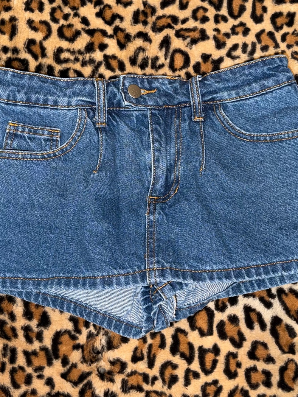 Altar'd State Blue Denim High-Rise Jean Shorts